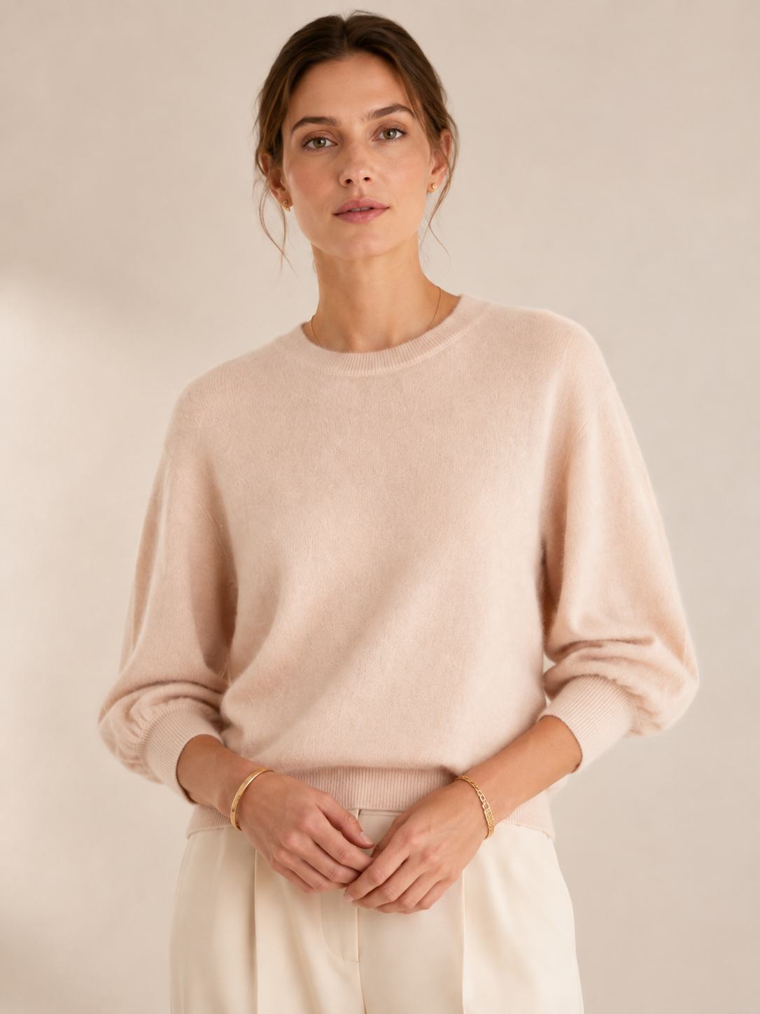 Kaschmir-Pullover „ZARE“ Hellbeige