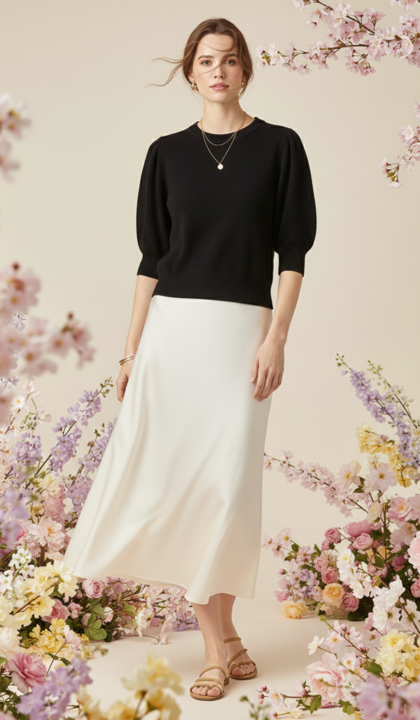 Kurzer Pullover Schwarz