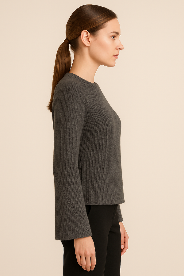 Pullover Melange Anthrazit