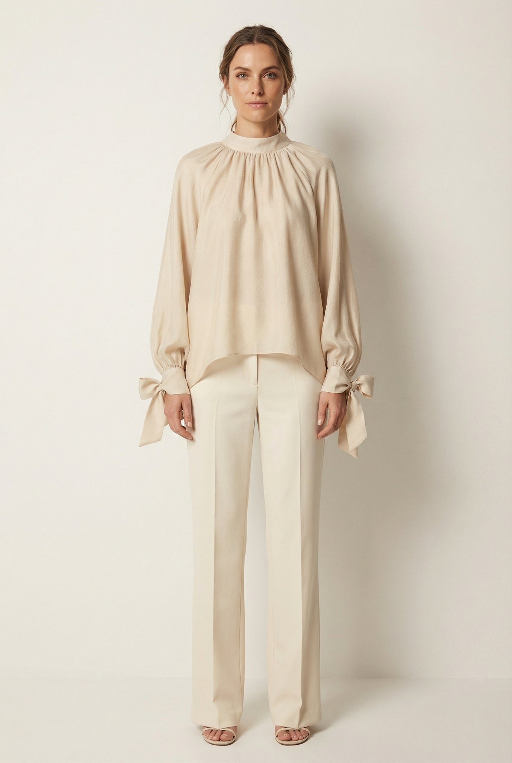 Bluse „Crya“ Beige