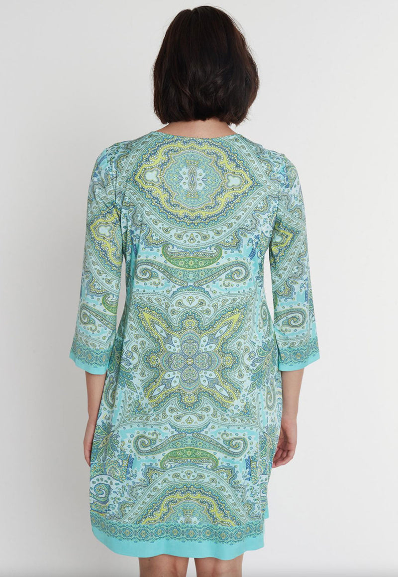 Kleid „Paisley“ Grün | Multicolor