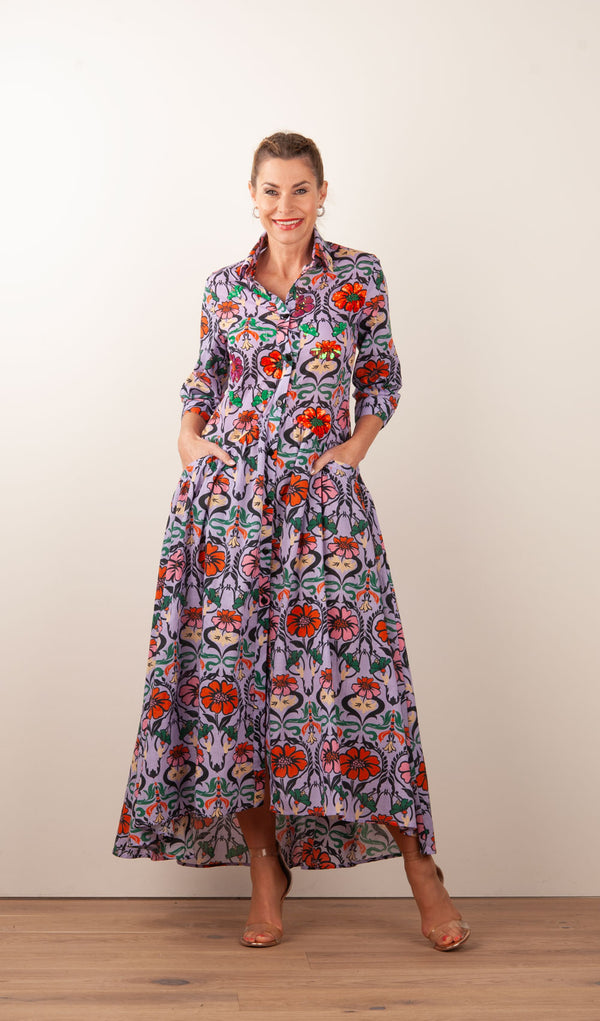 Kleid Flieder | Multicolor