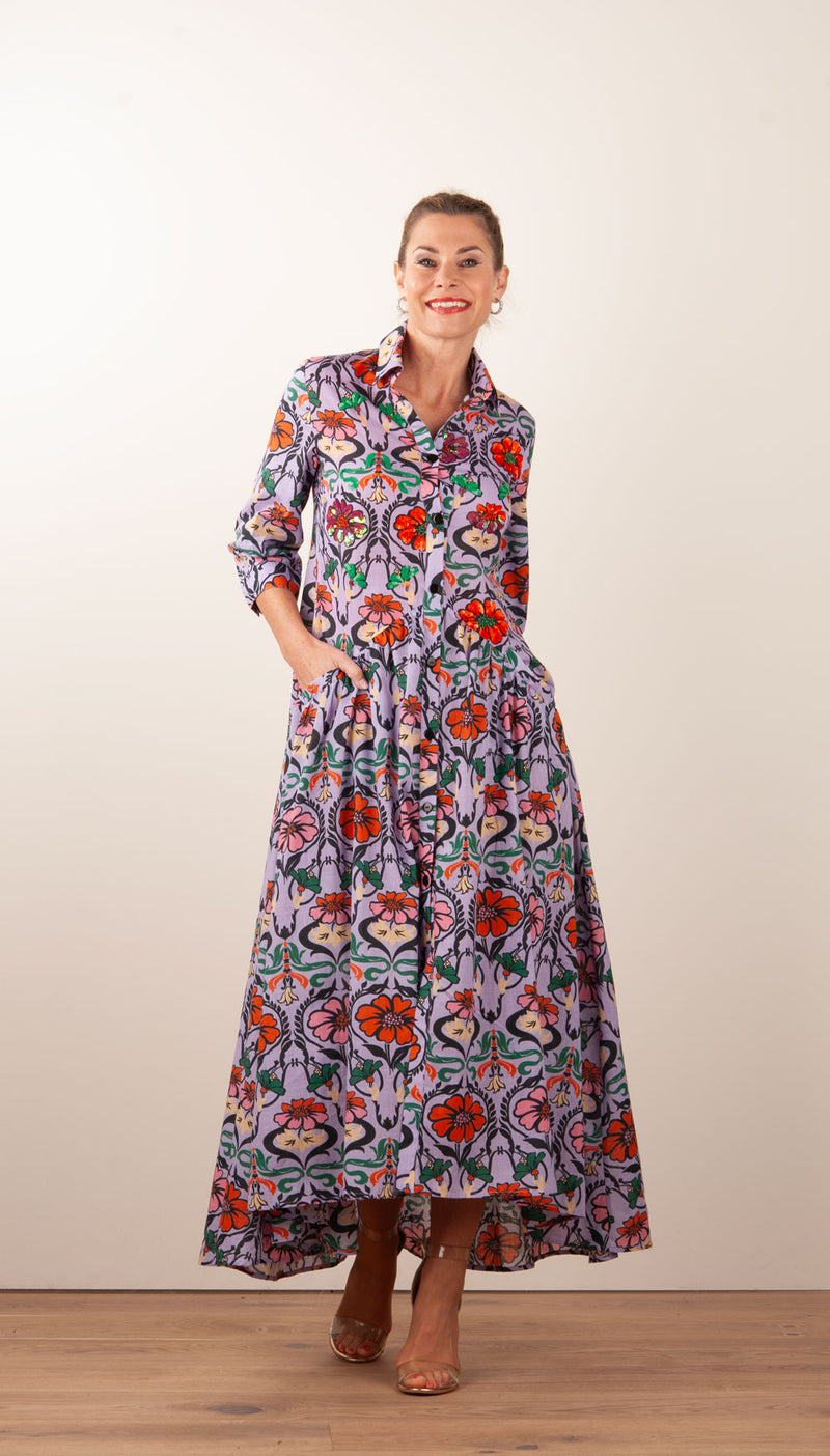 Kleid Flieder | Multicolor