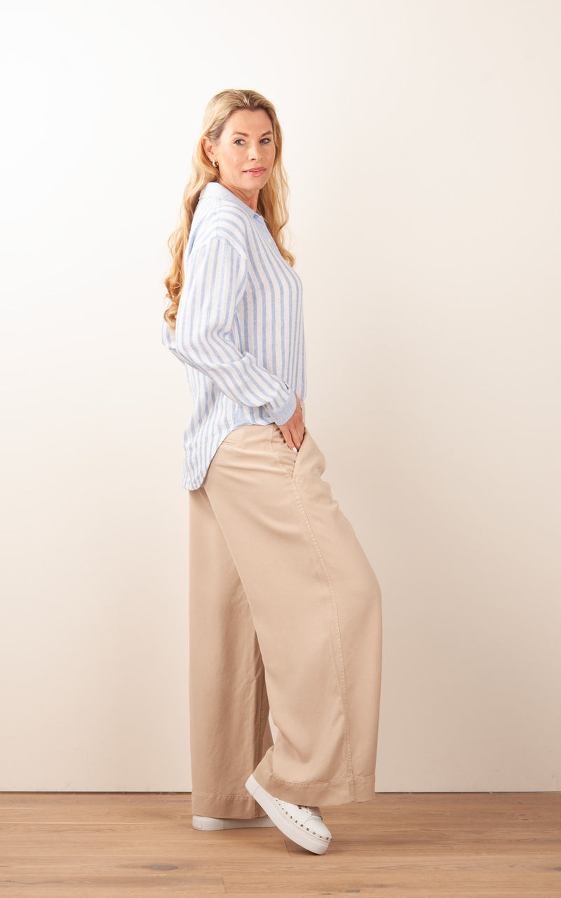 Blusenshirt Weiß | Blau