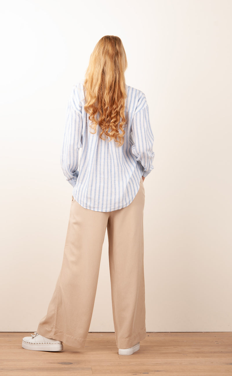 Blusenshirt Weiß | Blau