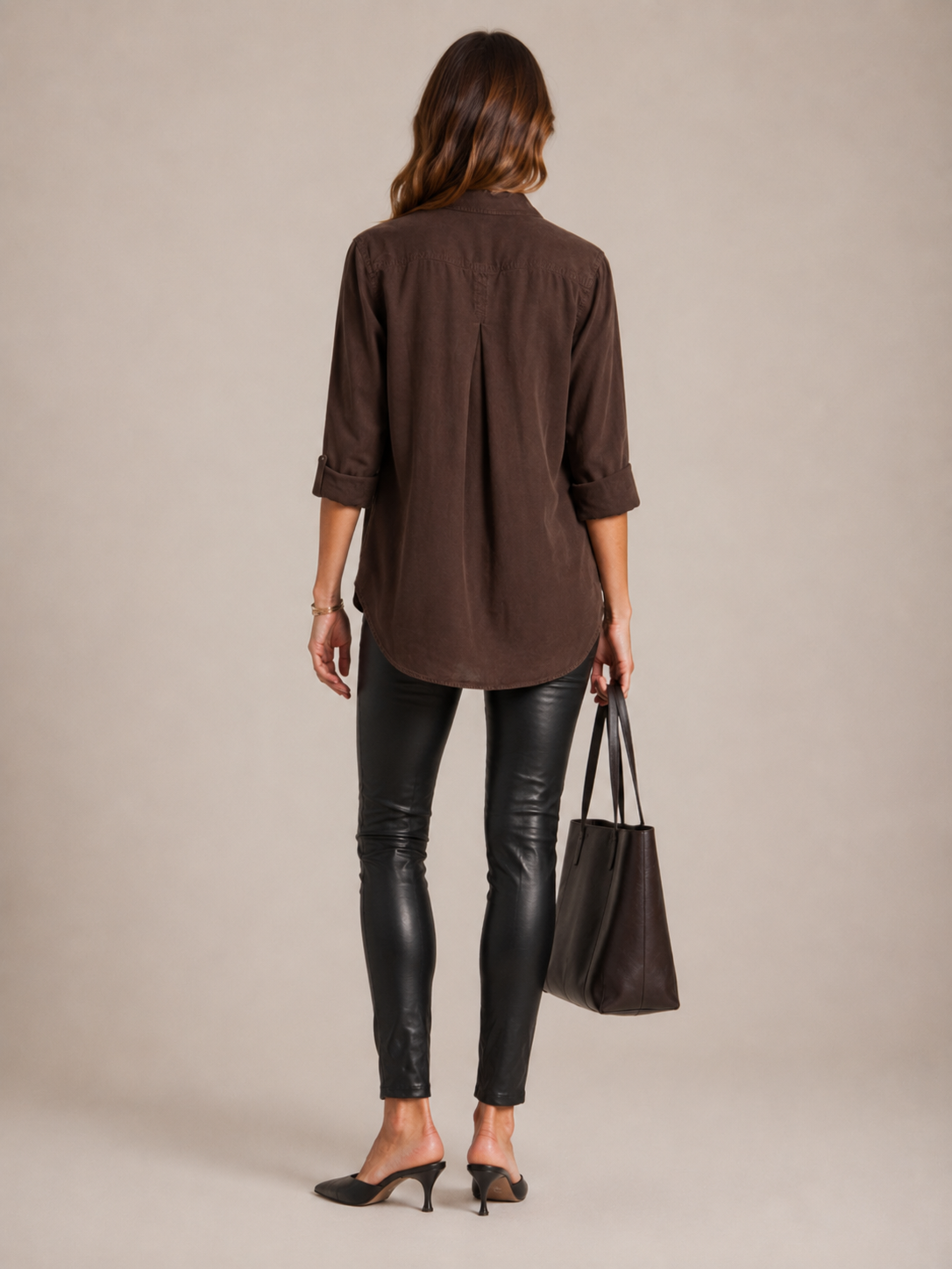 Signature-Hemdbluse Dark Chestnut