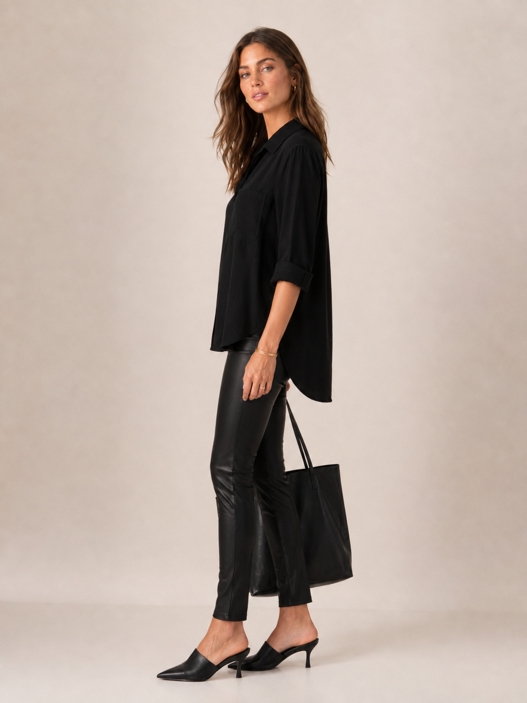Signature-Hemdbluse Vintage Black