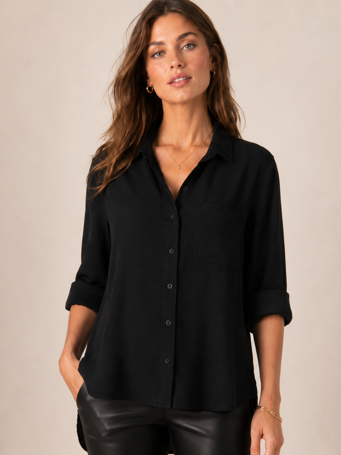 Signature-Hemdbluse Vintage Black