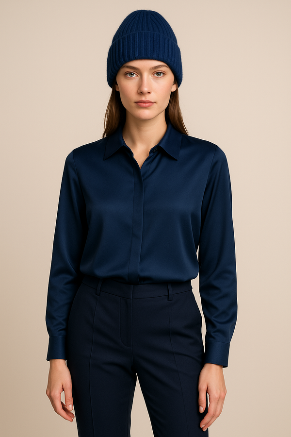 Kaschmir Beanie Blau