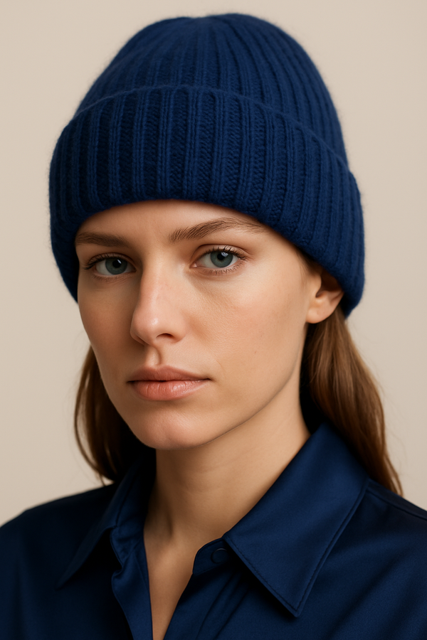 Kaschmir Beanie Blau