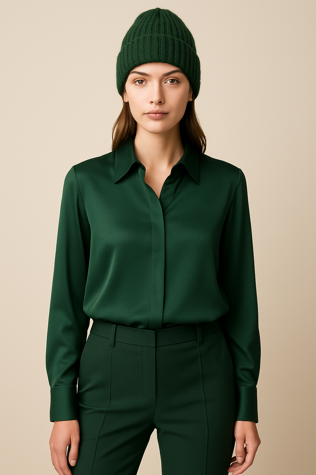 Kaschmir Beanie Grün