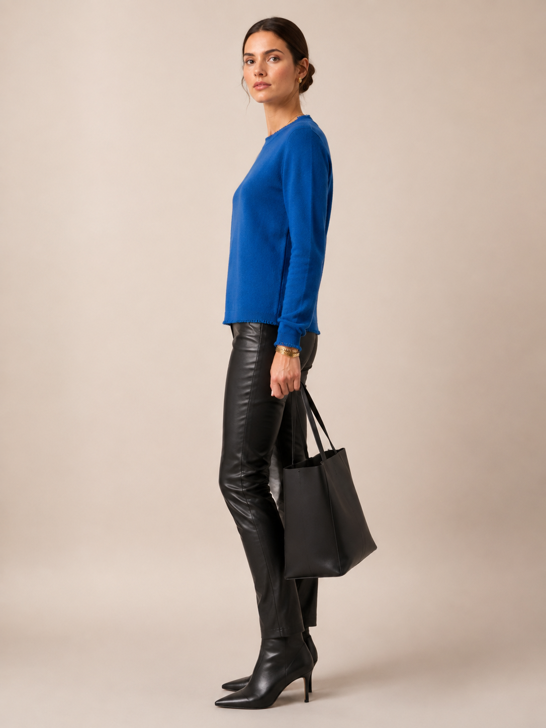 Kaschmir Signature Pullover Royal Blau