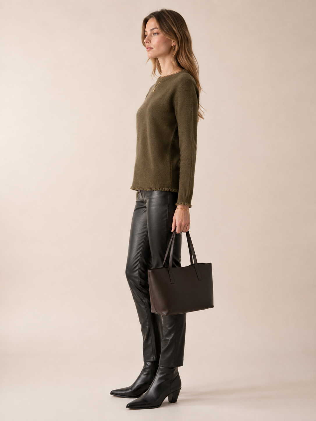 Kaschmir Signature Pullover Oliv