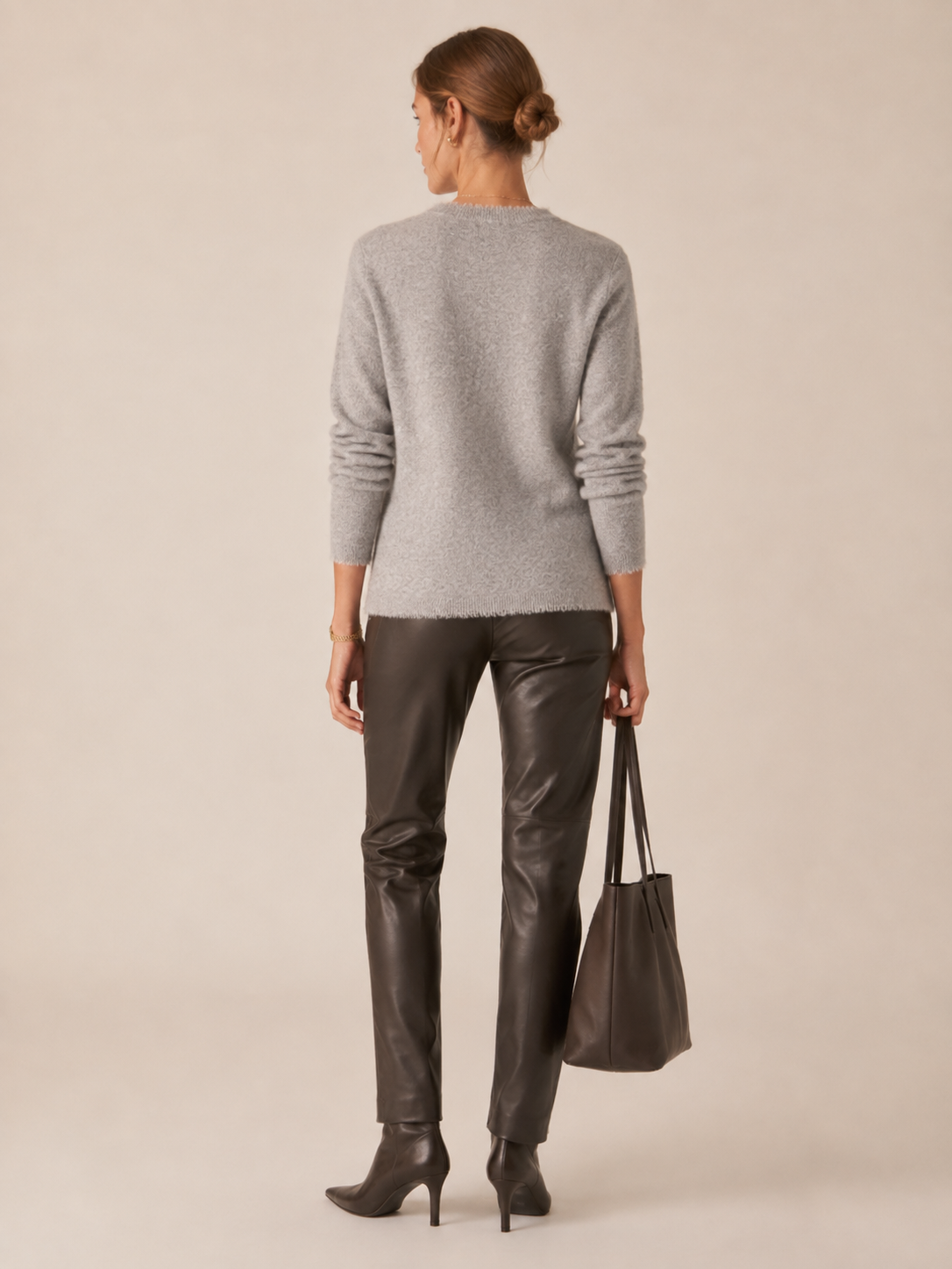 Kaschmir Signature Pullover Melange Grau