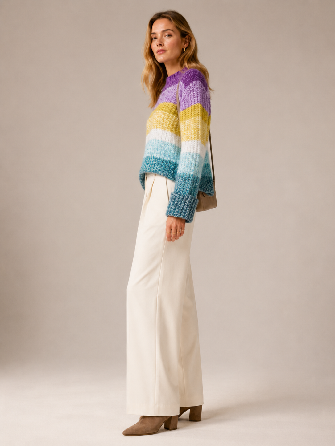 Statement-Pullover „Blockstreifen“ Multicolor