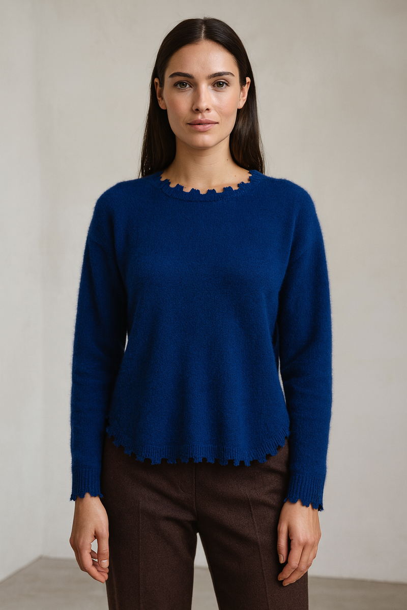Kaschmir Pullover Dunkelblau