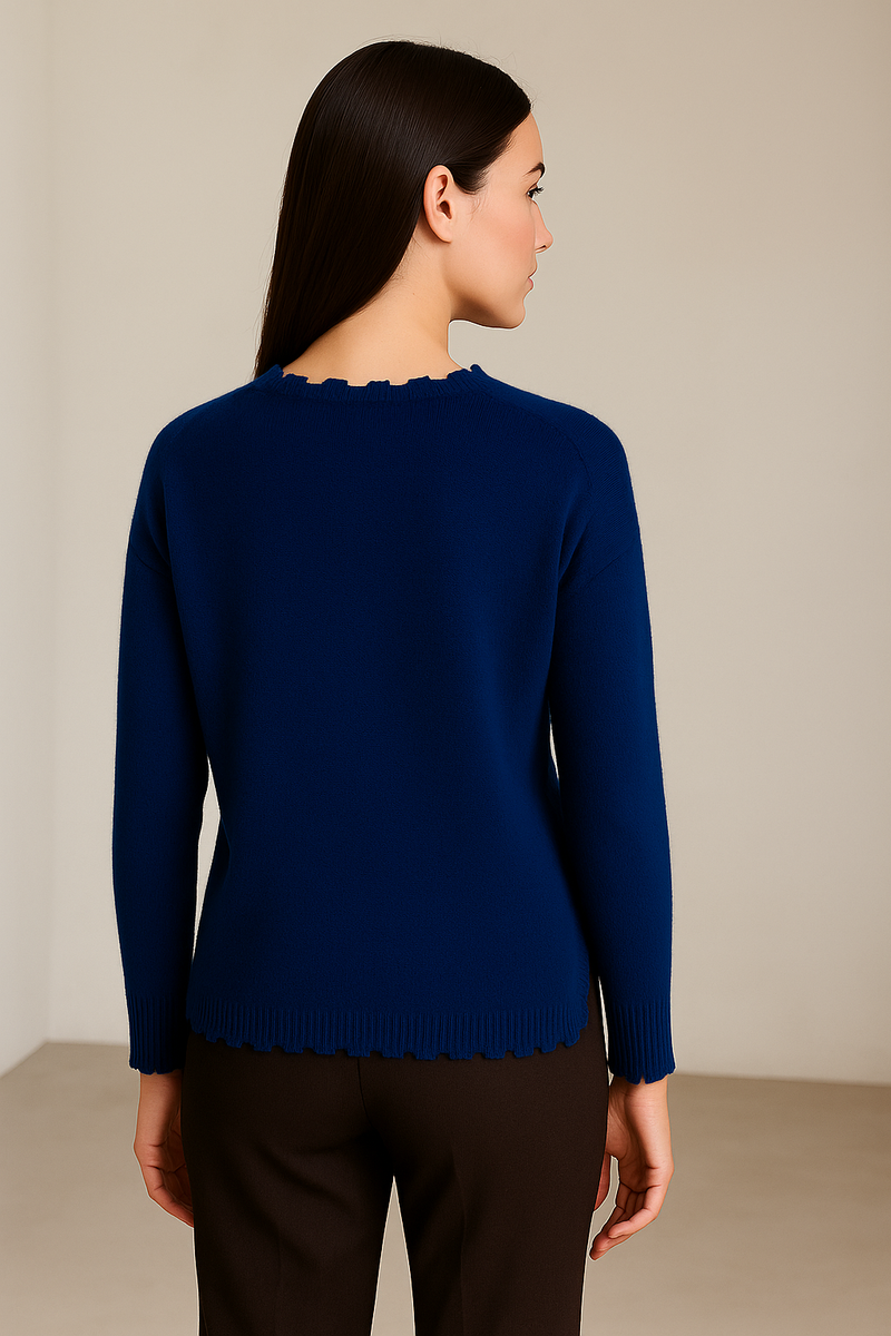 Kaschmir Pullover Dunkelblau