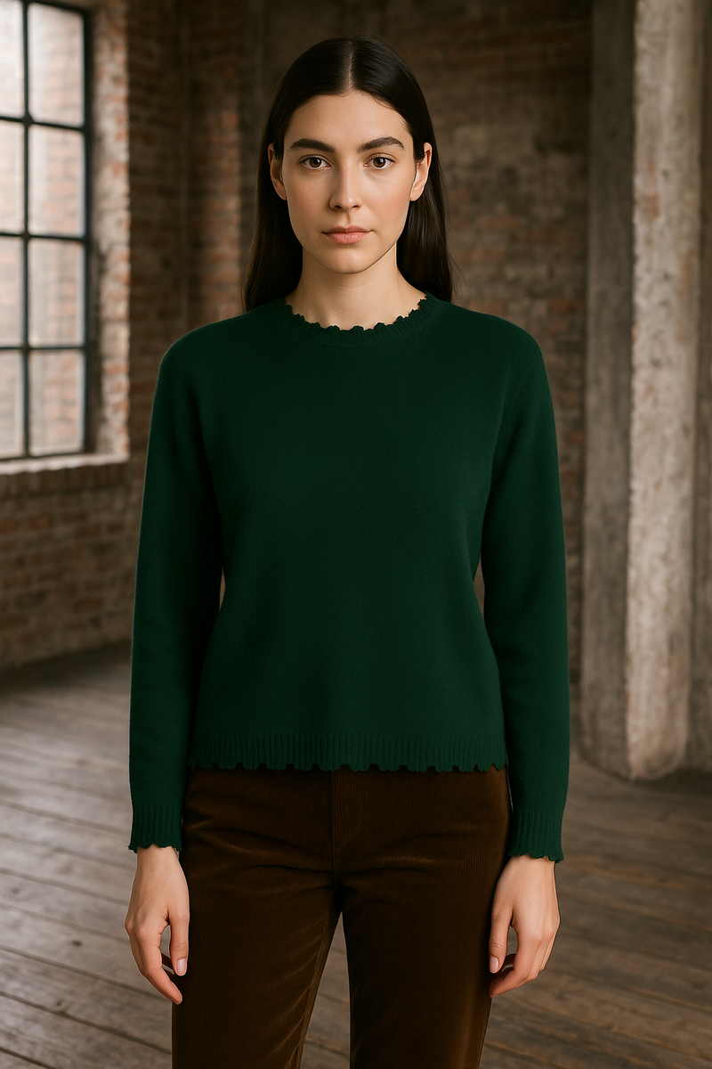 Kaschmir Pullover Dunkelgrün