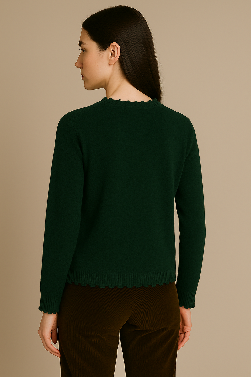Kaschmir Pullover Dunkelgrün