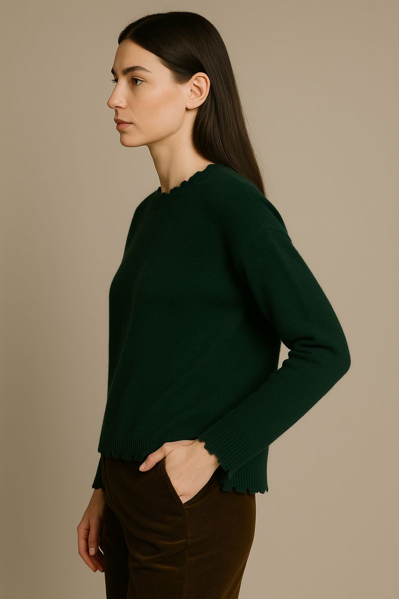 Kaschmir Pullover Dunkelgrün
