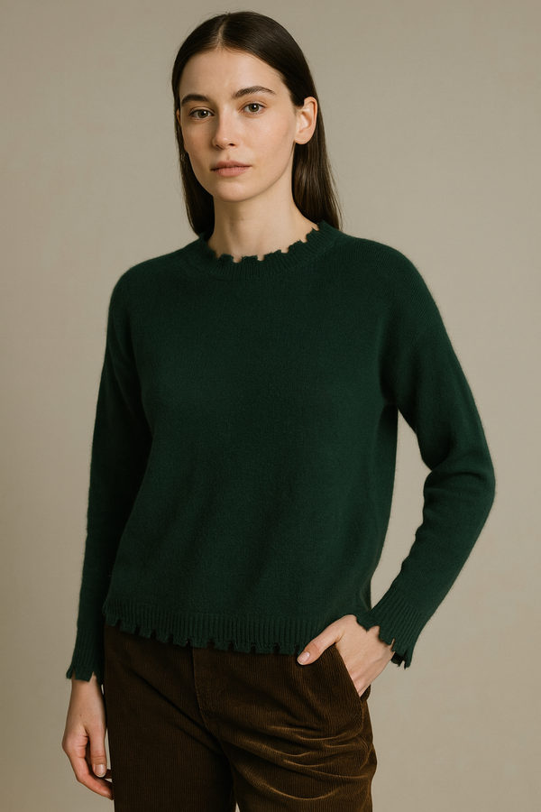Kaschmir Pullover Dunkelgrün