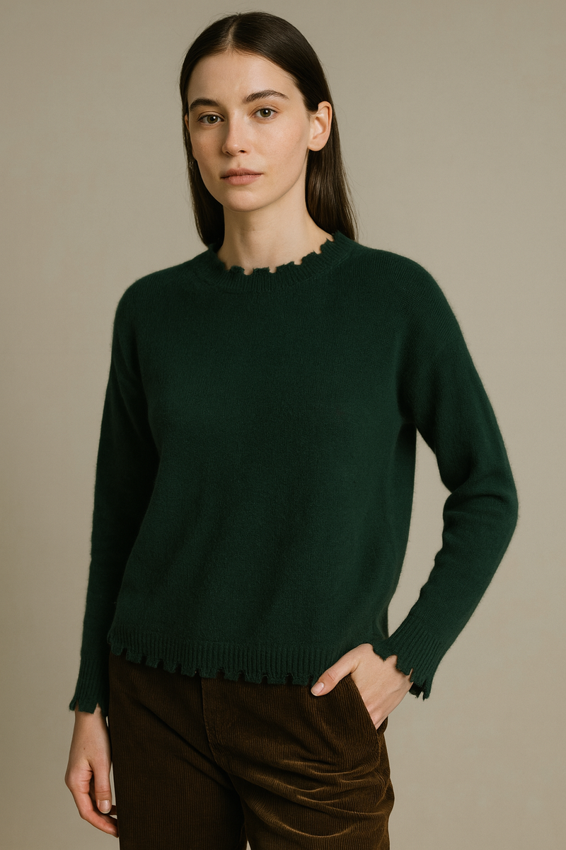 Kaschmir Pullover Dunkelgrün
