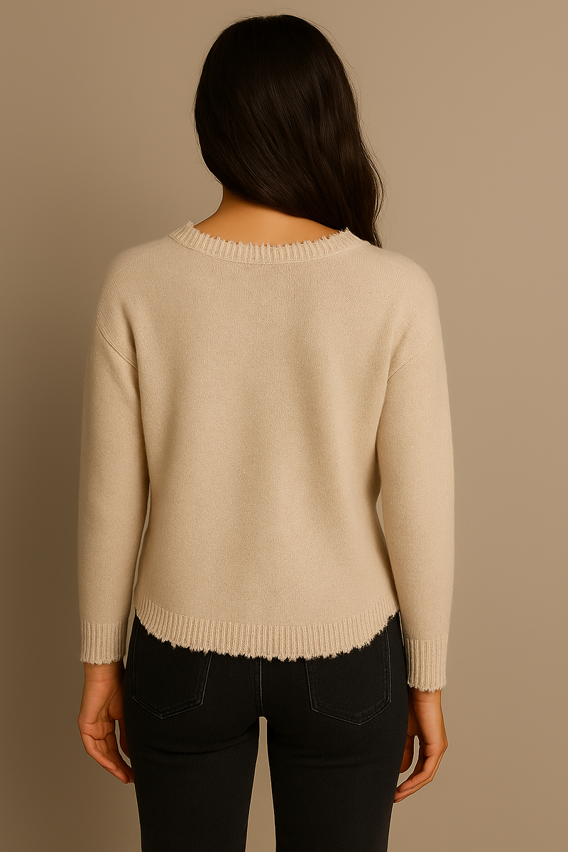 Kaschmir Pullover „Lurex“ Beige