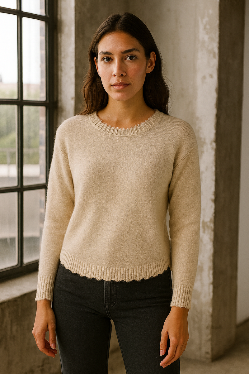 Kaschmir Pullover „Lurex“ Beige