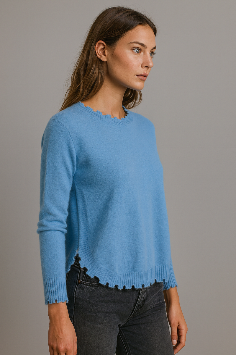 Kaschmir Pullover Hellblau