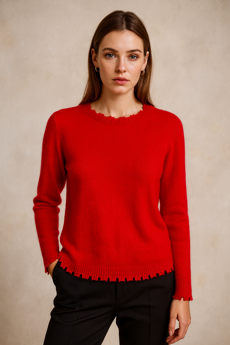 Kaschmir Pullover Rot