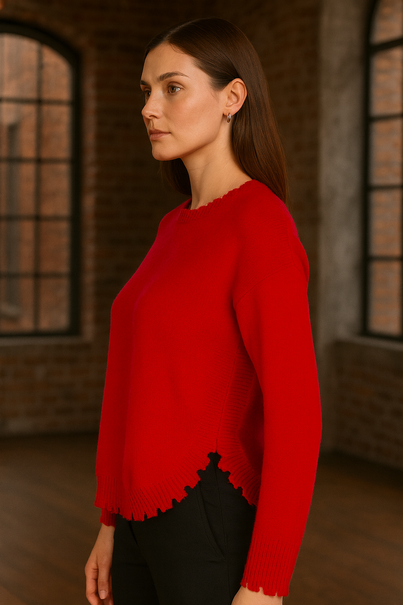 Kaschmir Pullover Rot