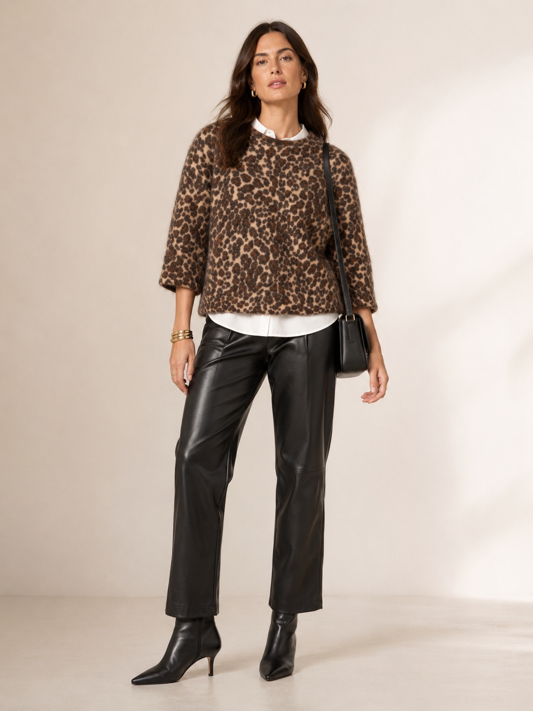 Wilde Eleganz Statement-Pullover „Leoparden-Print“ Braun | Beige
