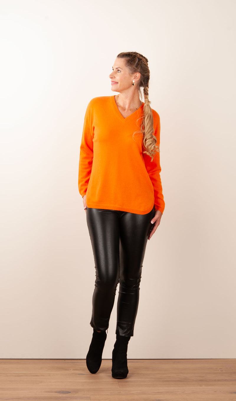 Kaschmir Pullover Orange