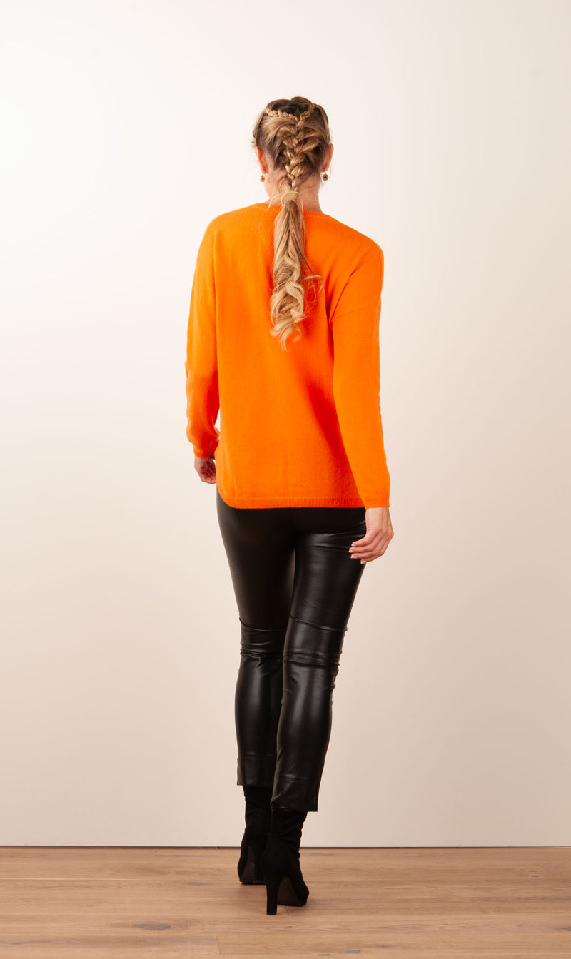 Kaschmir Pullover Orange