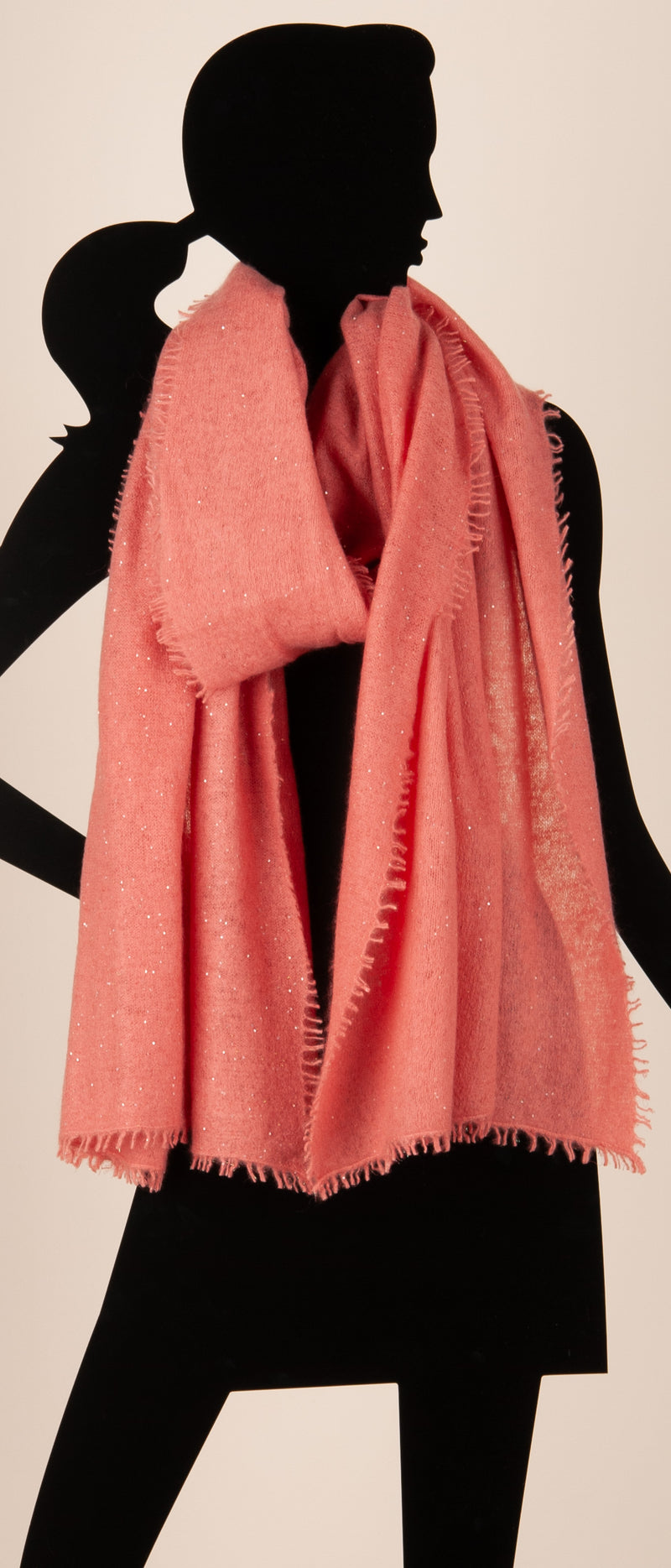 Kaschmir Schal „Lurex“ Mauve