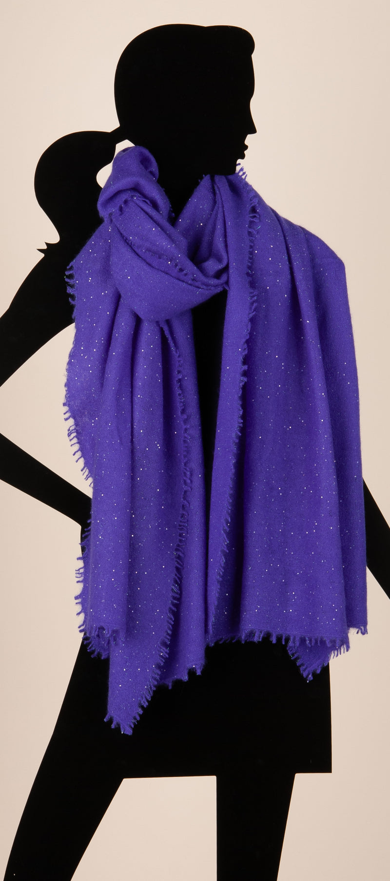 Kaschmir Schal „Lurex“ Lila