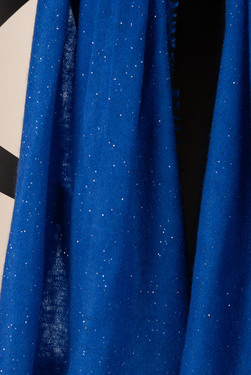Kaschmir Schal „Lurex“ Blau