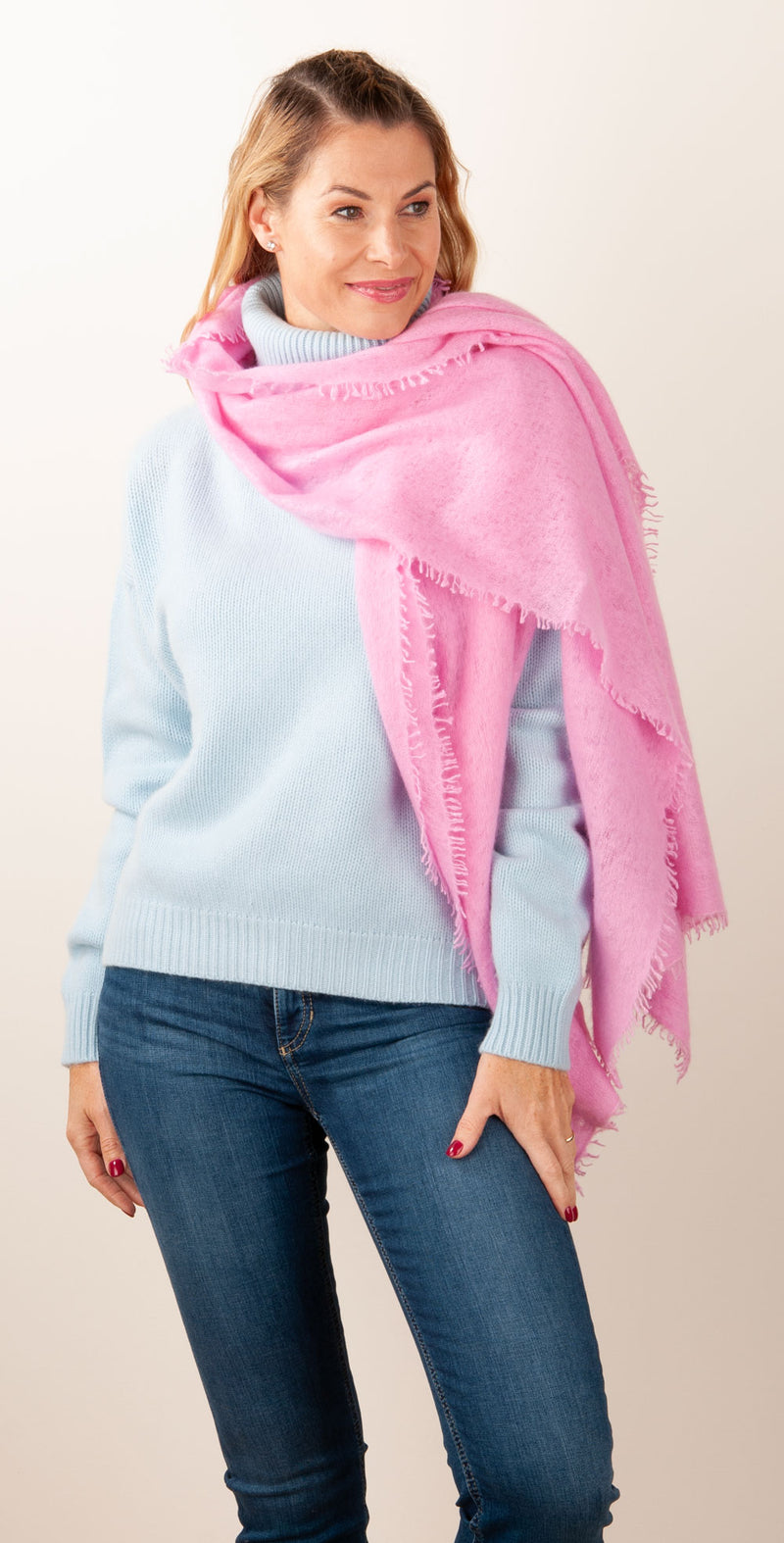 Kaschmir Schal Rosa