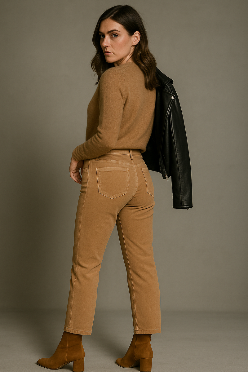 Cord Hose „Tess“ Beige