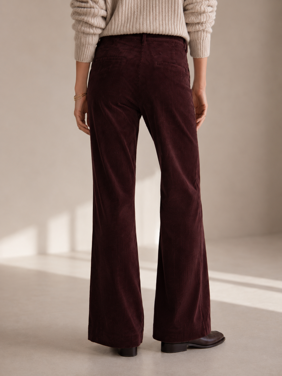 Samtcord-Hose „Amelie“ Barolo-Rot