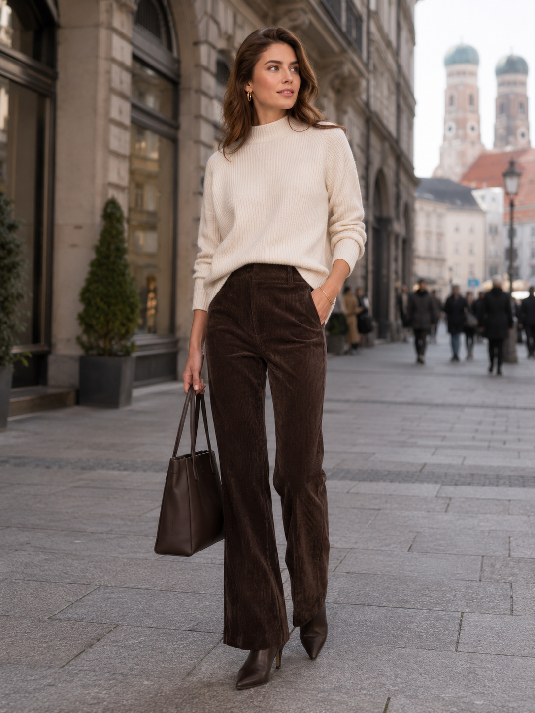 Cordhose „Amelie“ Kaffeebraun