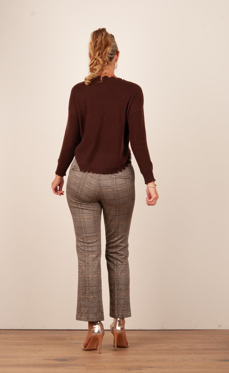 Hose „Faith Strass“ Beige | Braun | Schwarz