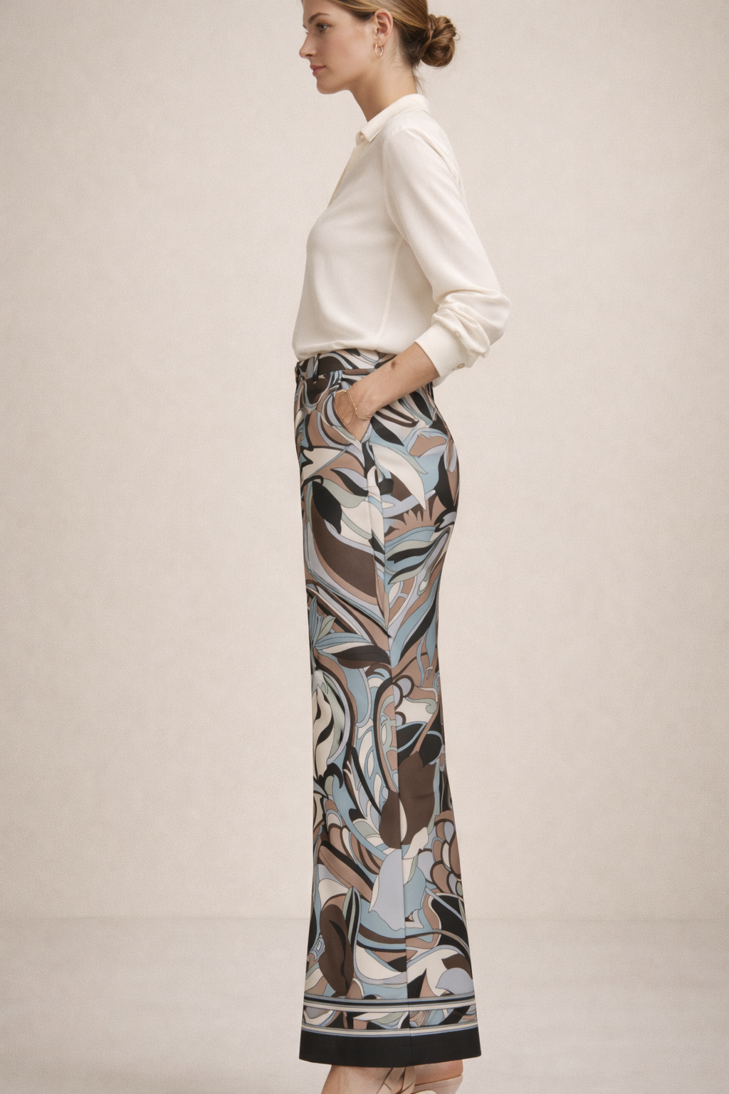 Hose „Francoise“ Braun | Blau | Türkis