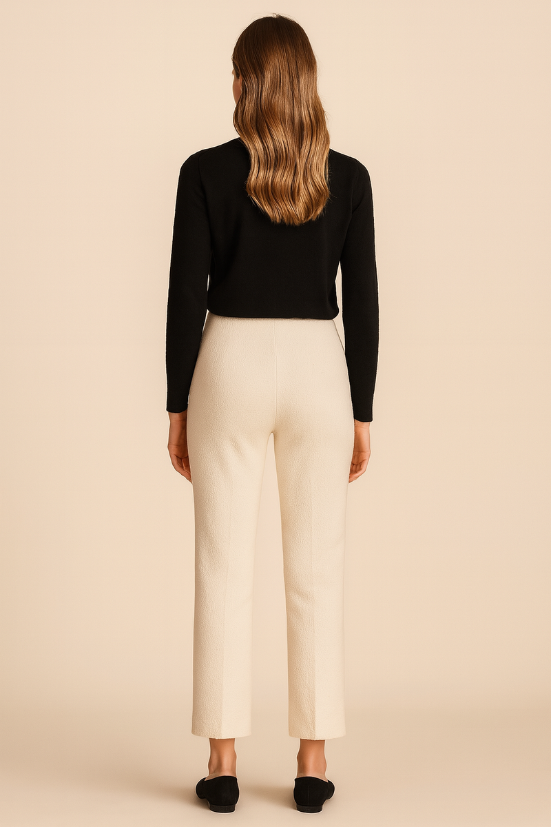 Bouclé Hose „Faith Patched Pocket“ Offwhite