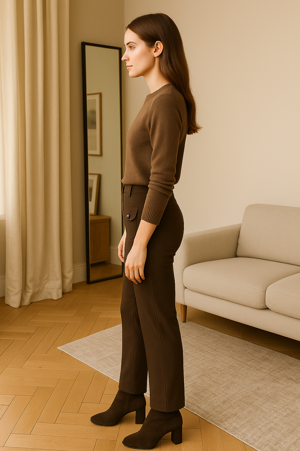 Hose „Farah Pocket Long“ Schokobraun