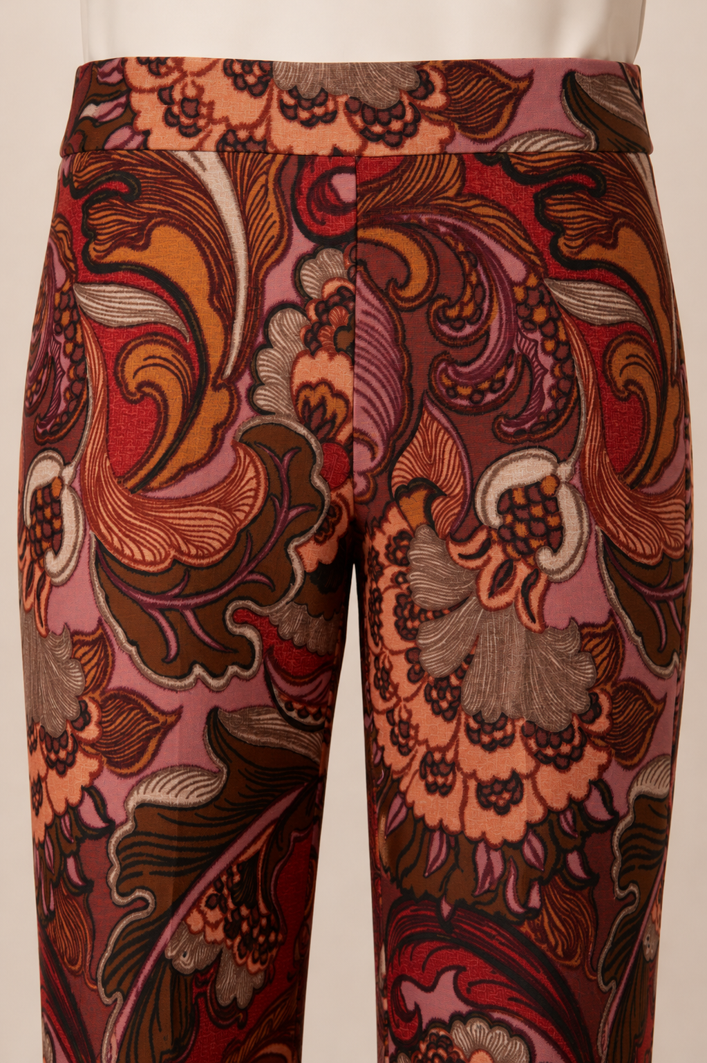 Retro-Hose „Francis“ Multicolor-Erdtönen