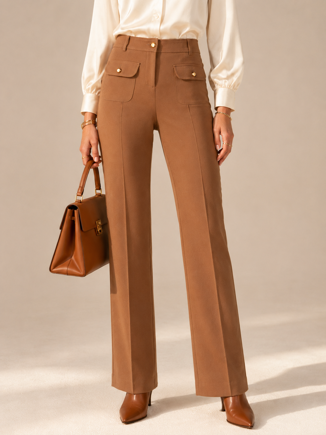 Stoffhose „Farah Pocket Long“ Camel