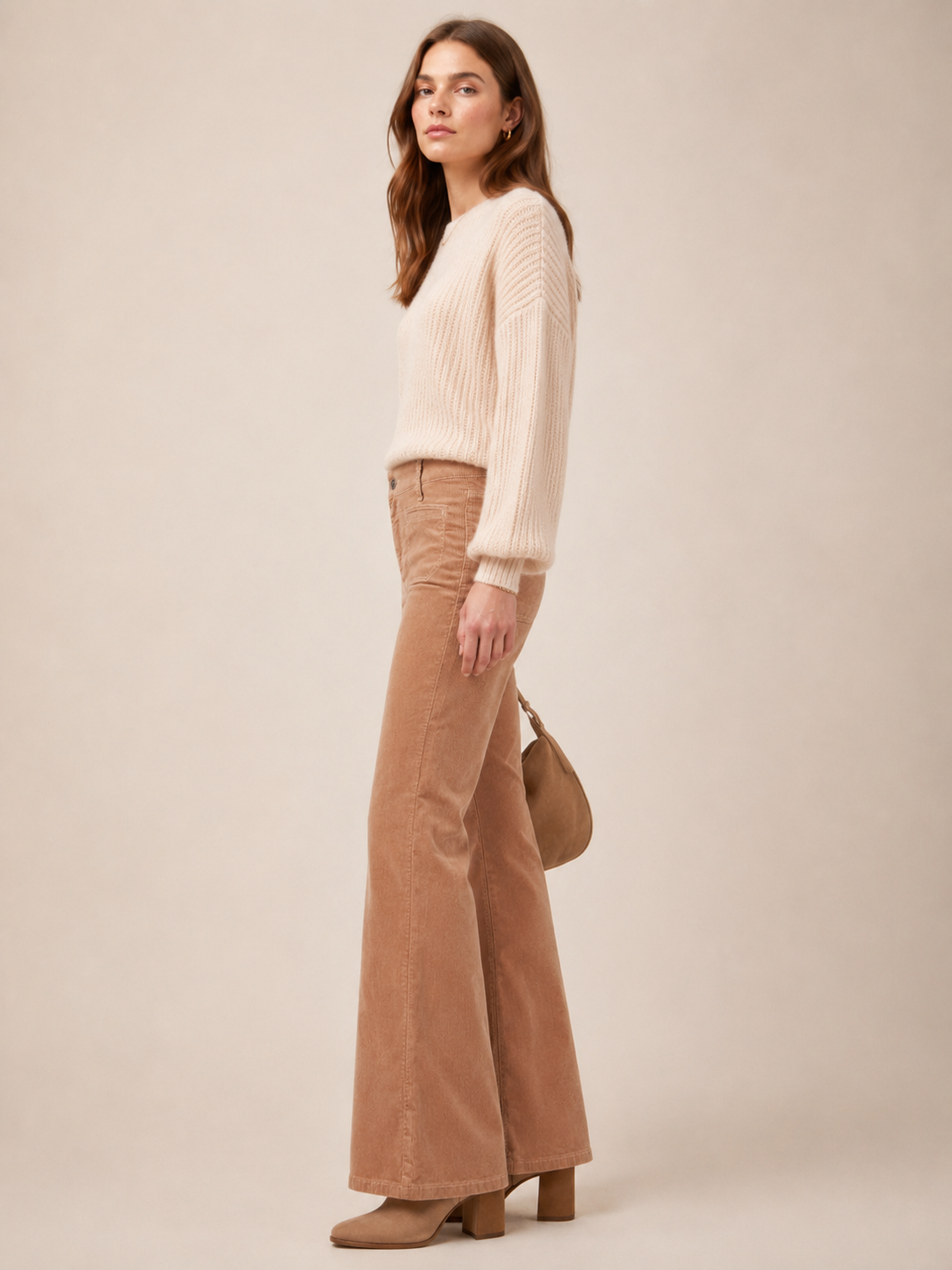 Retro-Charme Cordhose „Tess“ Camel