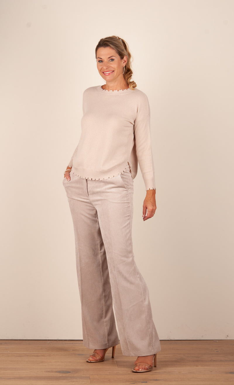 Cord Hose „Amelie“ Hellbeige