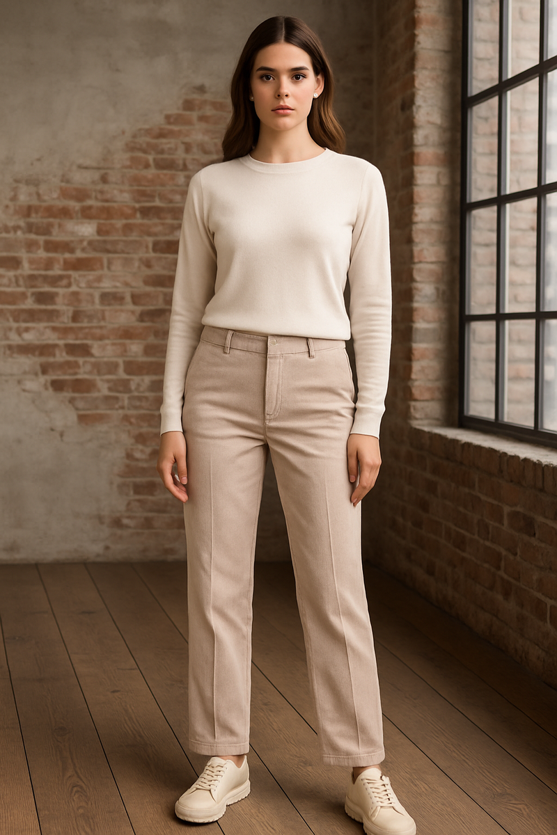 Cord Hose „Amelie“ Hellbeige